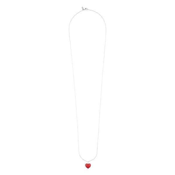 80cm necklace with Mega little big love charm, silver