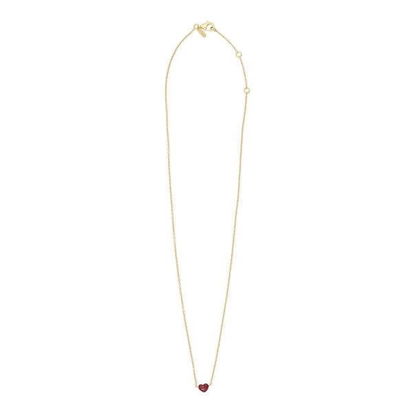 Little Big Love Necklace Burgundy - Goldplated