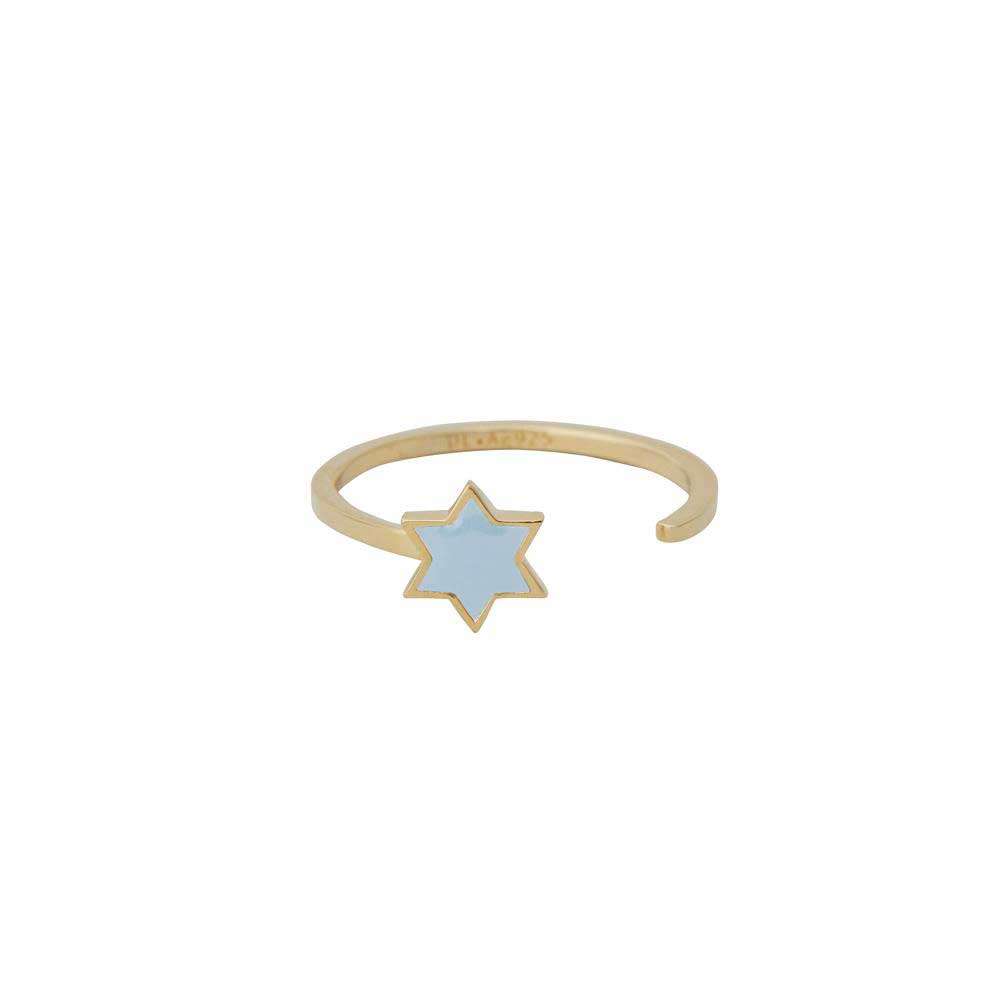 Enamel Star Ring – Baby Gold