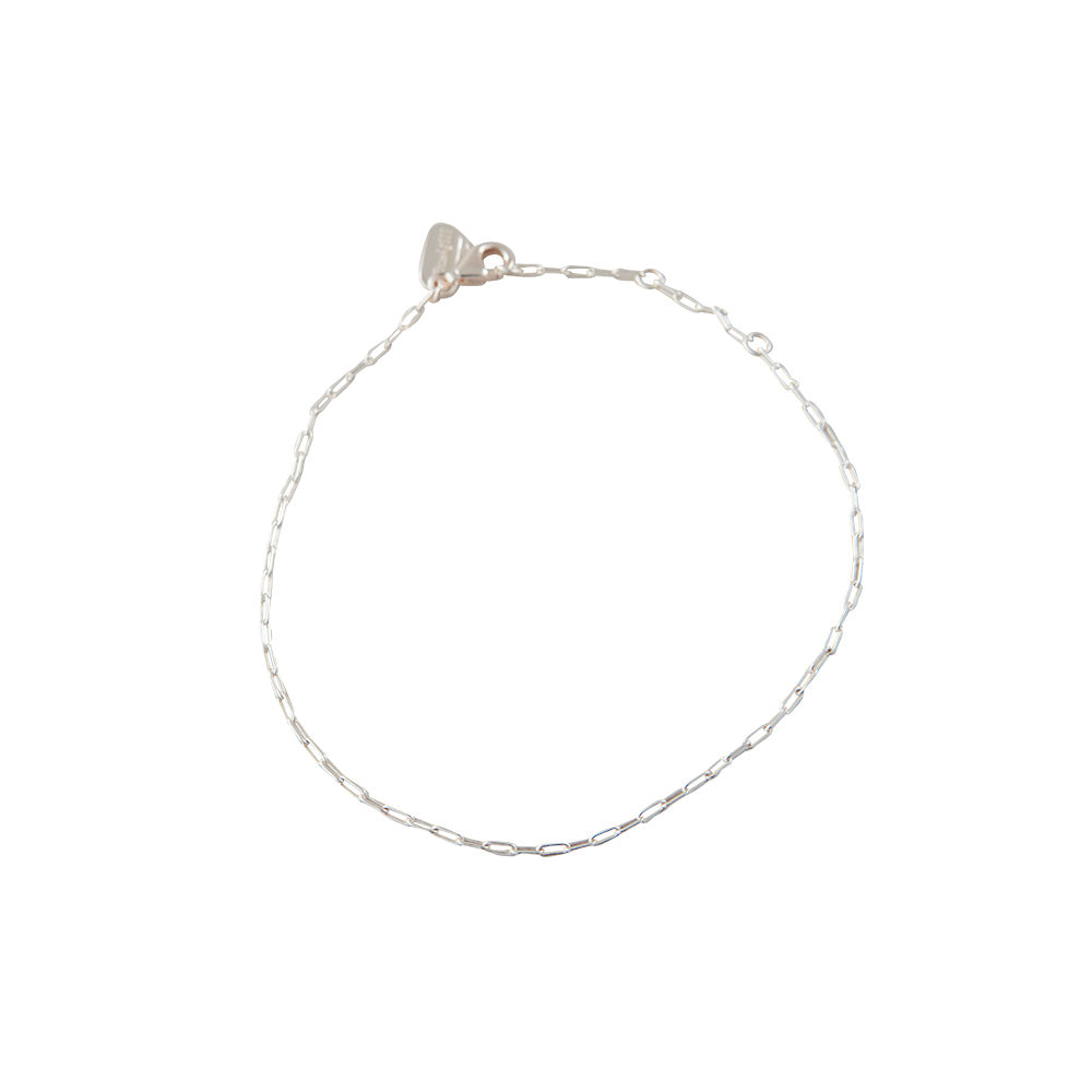 Silver square online link bracelet