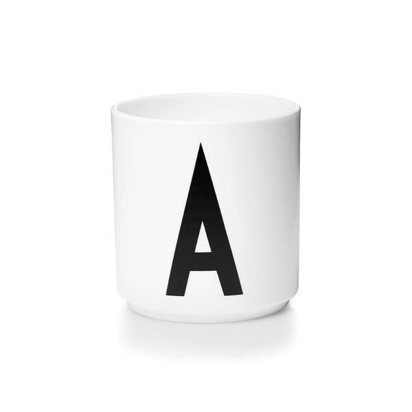 Personal Porcelain cup A-Z (White)