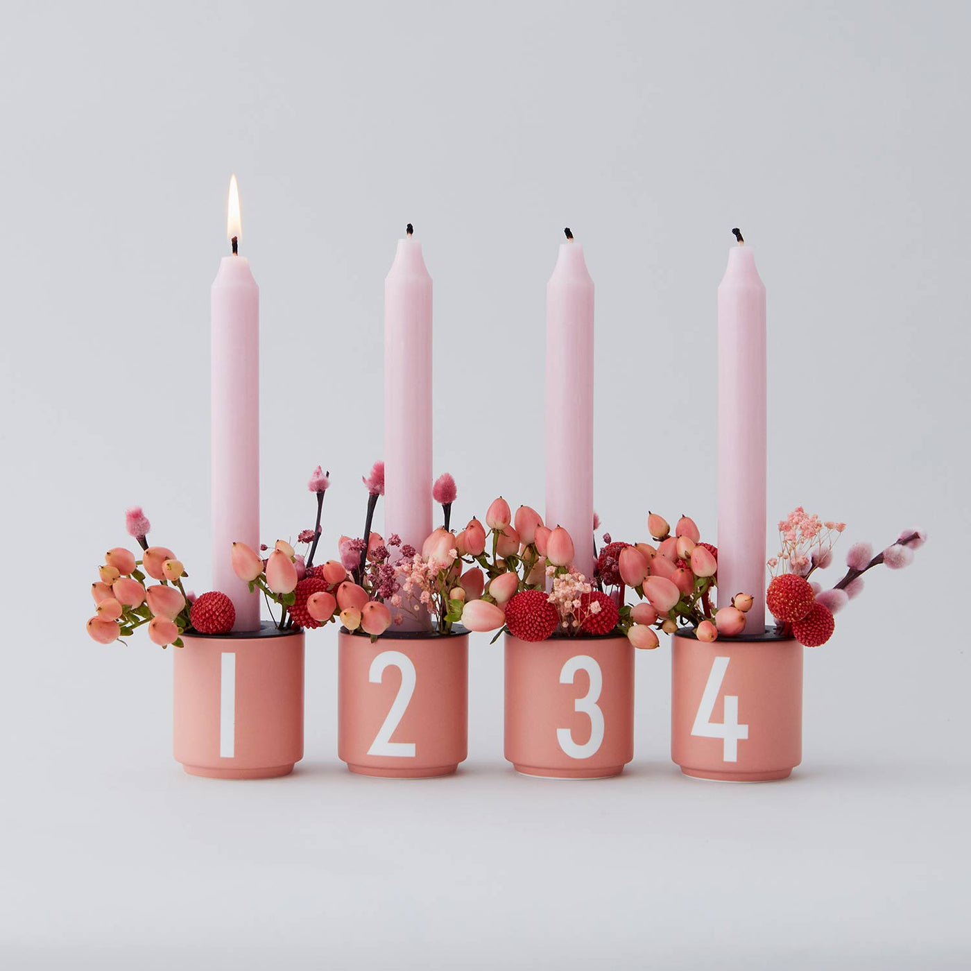 Advent Set Nude Mini Cups + Candle Holders