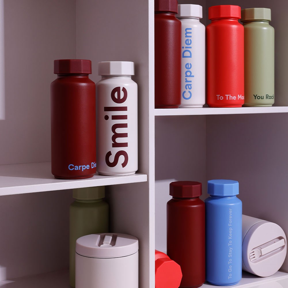 Thermo/Insulated Bottle Special Edition - pale beige smile