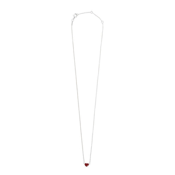 Little Big Love Necklace Burgundy - Silver