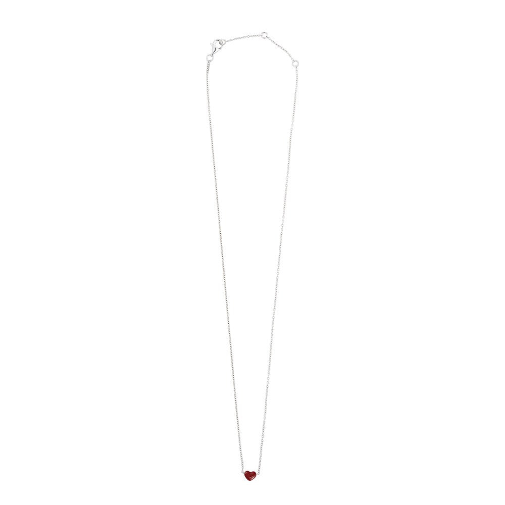 Little Big Love Necklace Burgundy - Silver