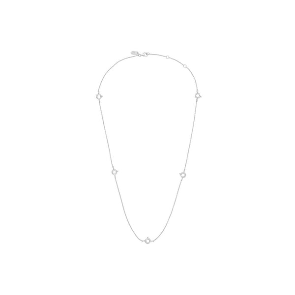 Ruth Anchor charm lock necklace, silver