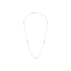 Ruth Anchor charm lock necklace, silver
