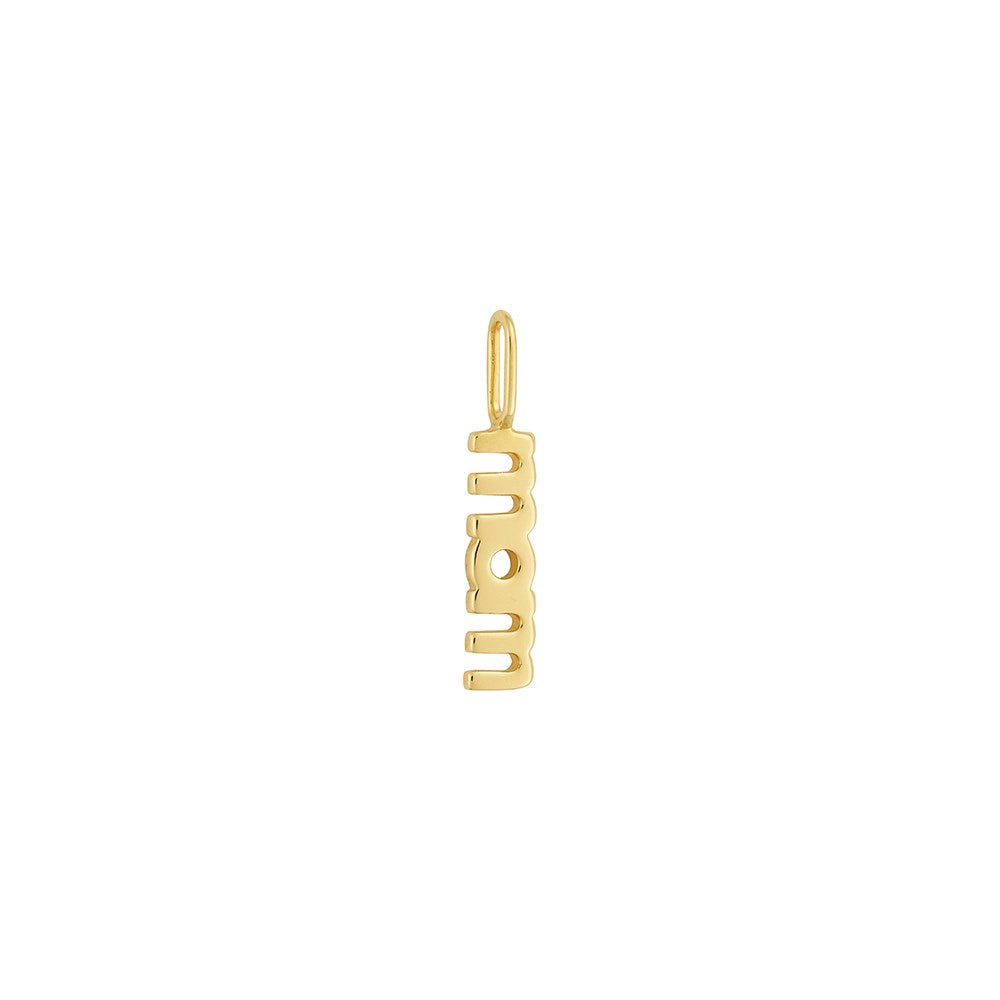 Vocabulary charm, gold plated