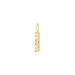 Vocabulary charm, gold plated