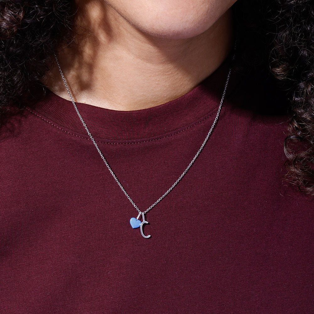Close to my Heart. Enamel charm, silver