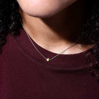 When life gives you lemons. Necklace, silver