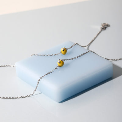 When life gives you lemons. Necklace, silver