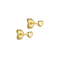 Little Big Love Earstuds (set of 2 pcs) - Gold heart