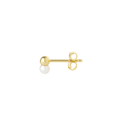 Duo Pearl Stud - Goldplated (set of 2)
