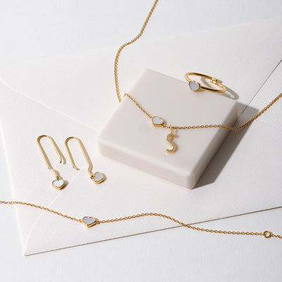Pearl Little Big Love earstuds, gold plated (set of 2 pcs)