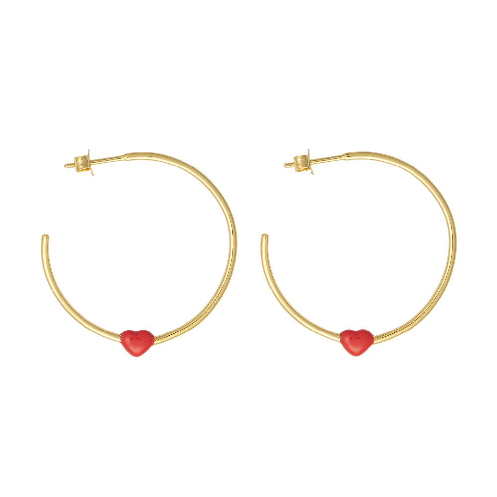 Little Big Love Hoops (set of 2 pcs) - Goldplated