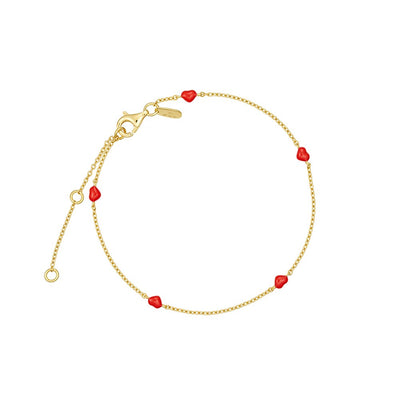 Little Big Love Multiple Hearts bracelet - Goldplated