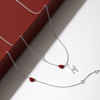 Little Big Love Bracelet Burgundy - Silver