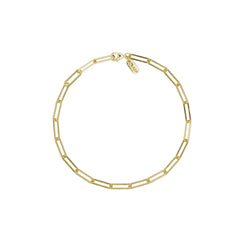 Chunky square link chain large bracelet - Gold plated