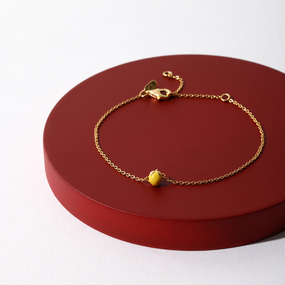 When life gives you lemons. Bracelet, gold plated