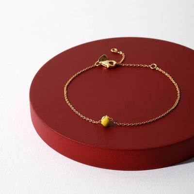 When life gives you lemons. Bracelet, gold plated