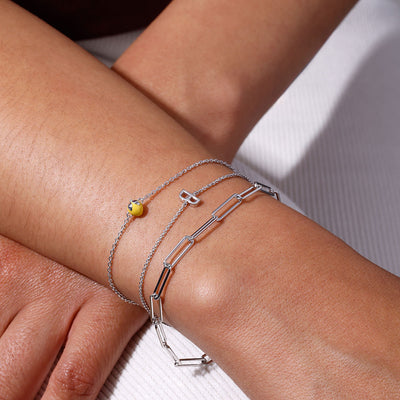 When life gives you lemons. Bracelet, silver
