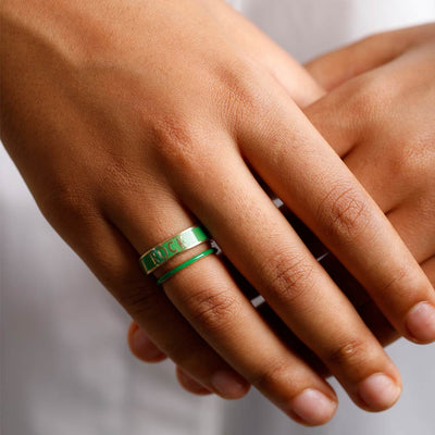 Classic Stack Ring Green