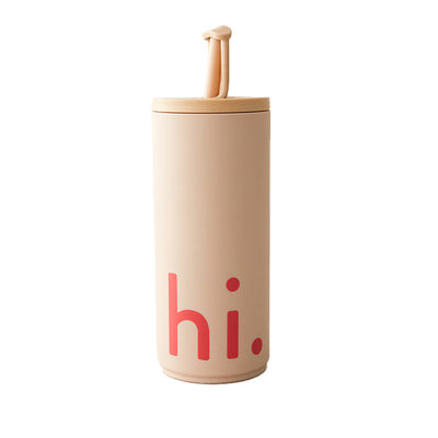 Travel cup with straw 500ml with soft coating