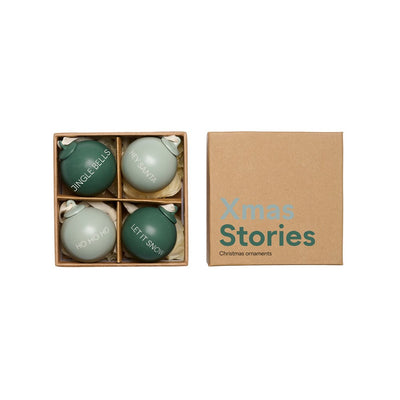 XMAS Stories Ball Pendants 40mm (Set of 4 pcs)