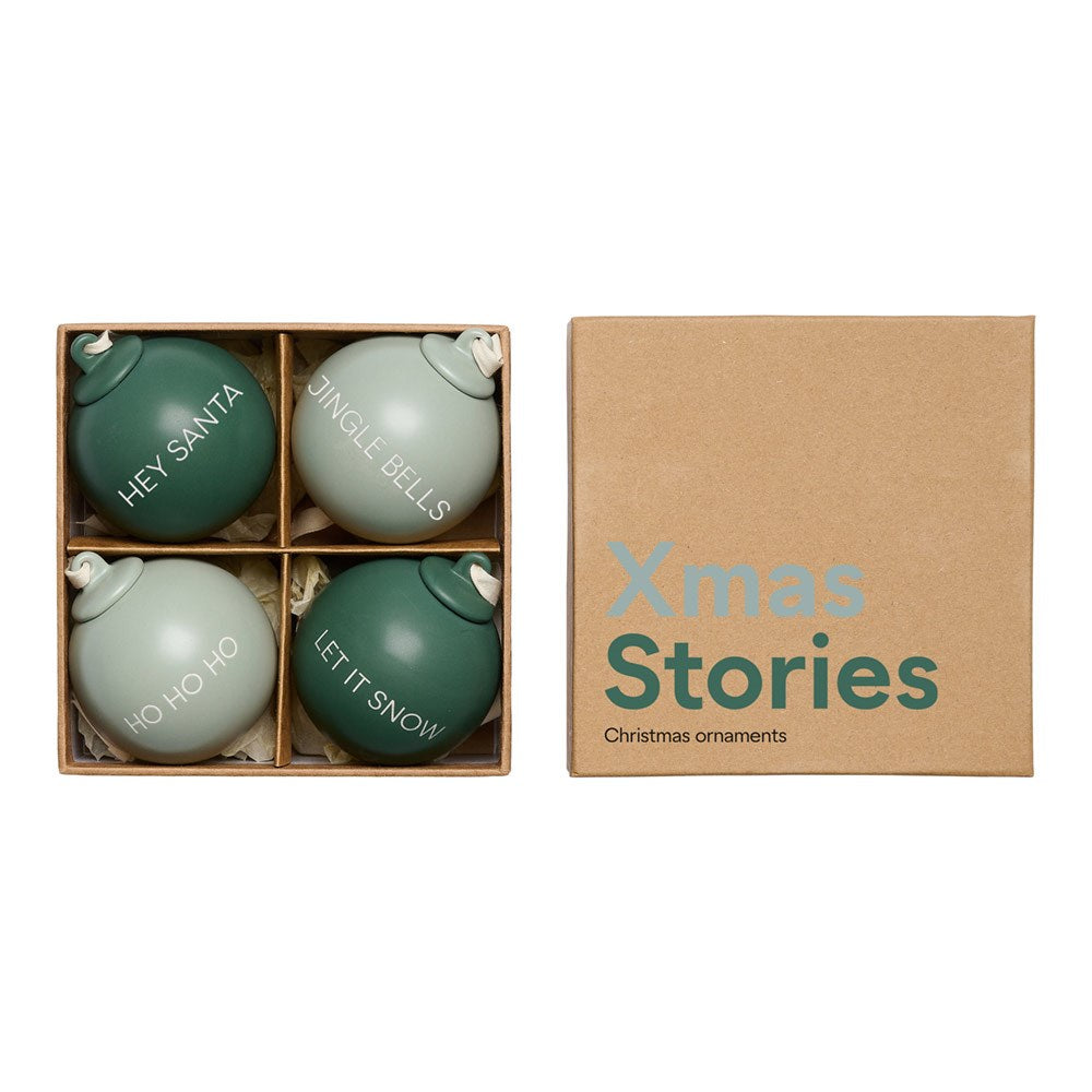 XMAS Stories Ball Pendants 60mm (set of 4 pcs)