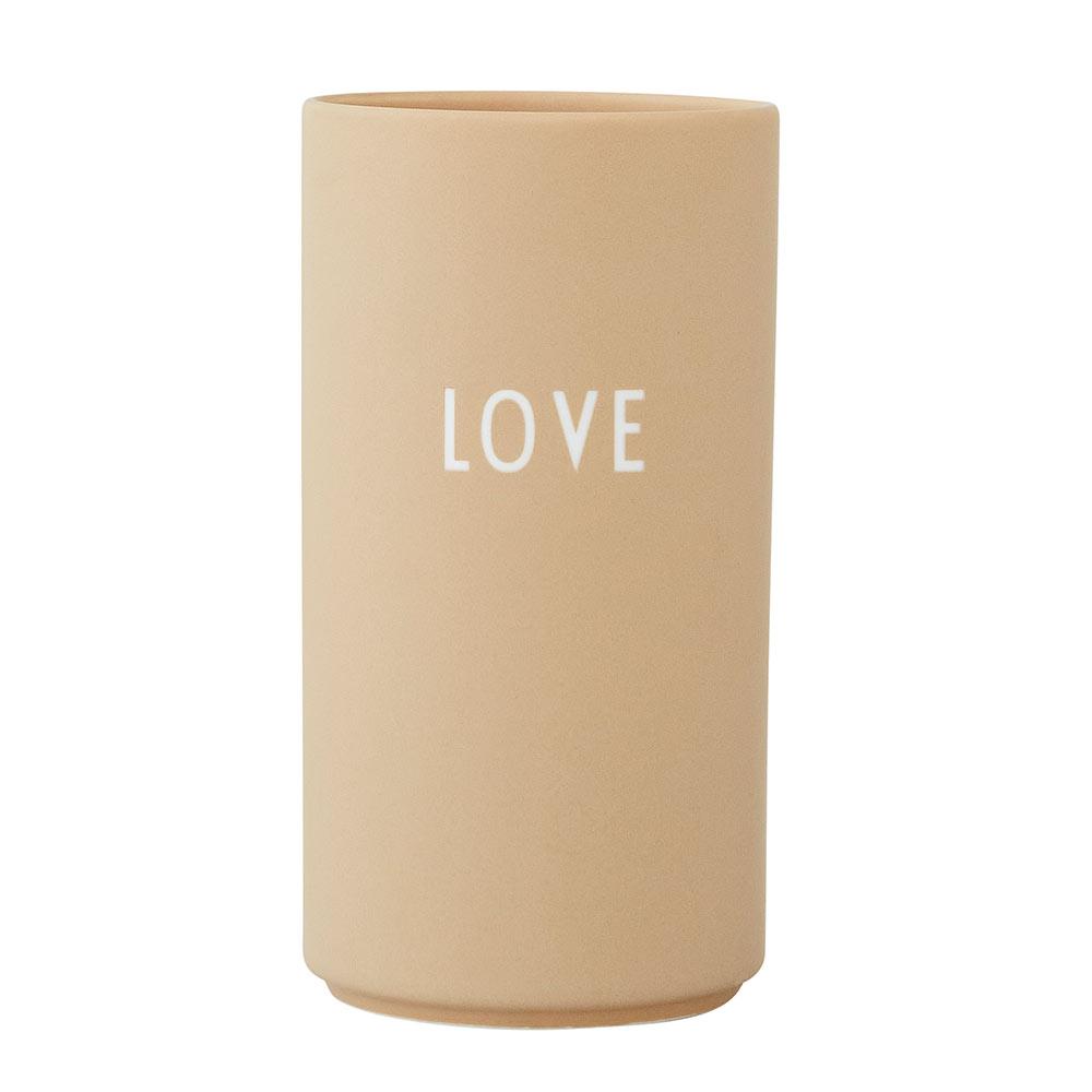 Fine bone china favourite vase with engraved letters, 15 x 8 cm