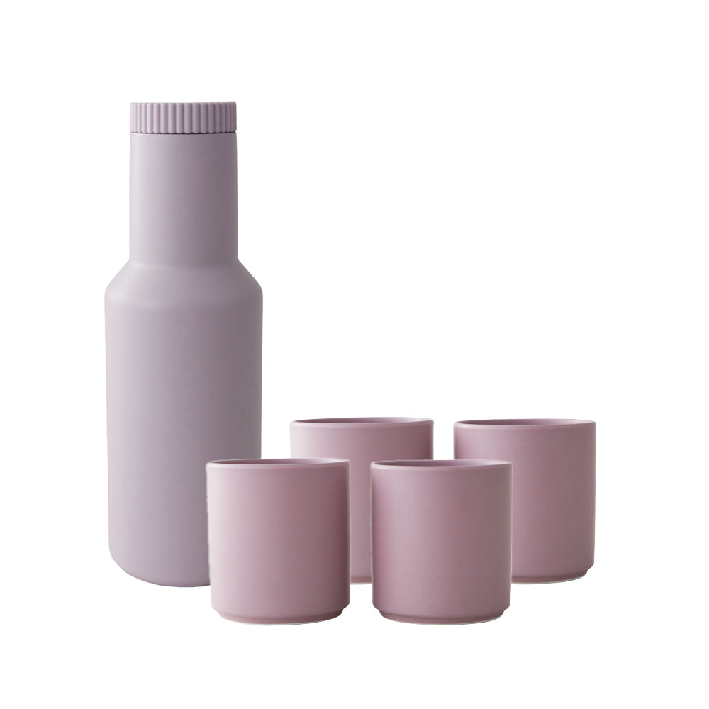 Insulated Thermo Set with 4x Cups Lavender