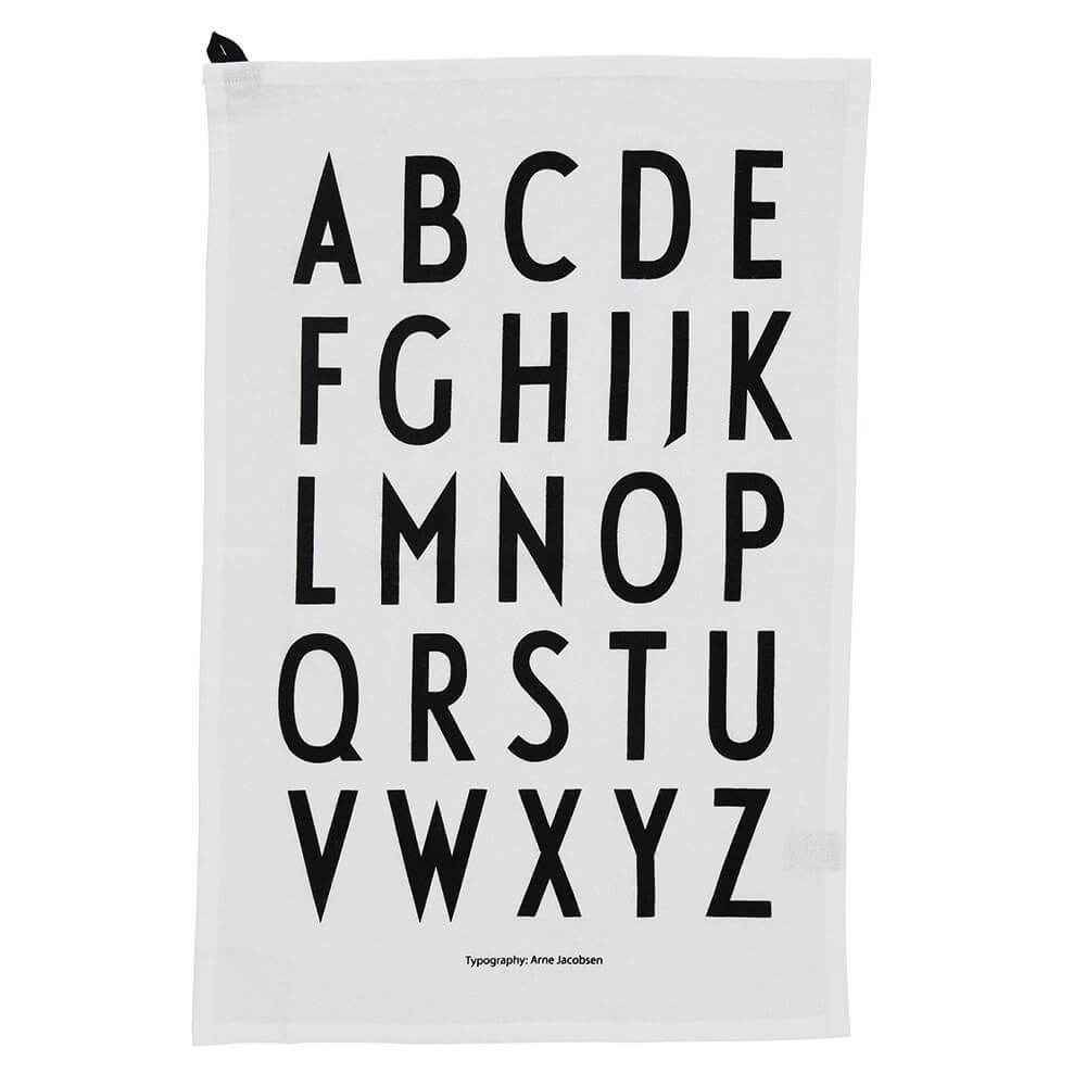 Design Letters - Classic Tea Towel, Black (Set of 2)