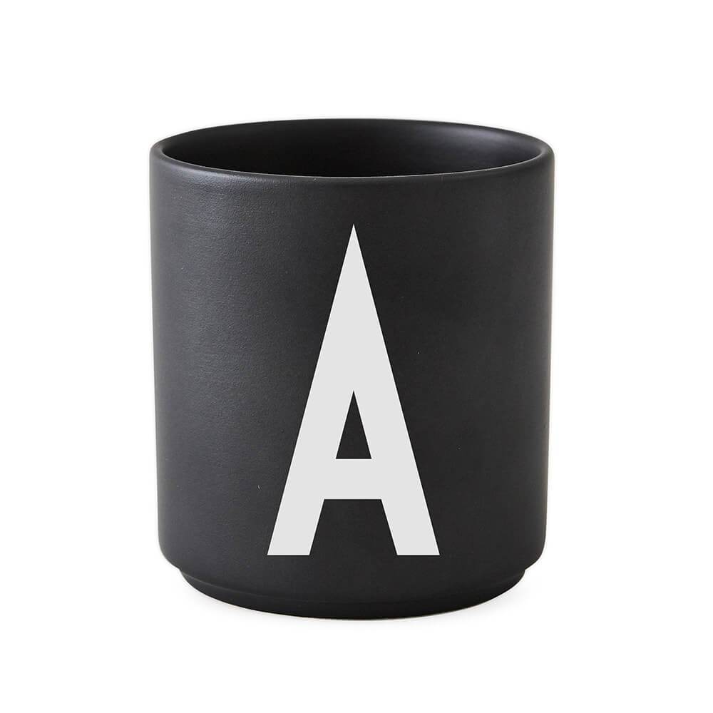 Personal Porcelain Cup A-Z (Black)