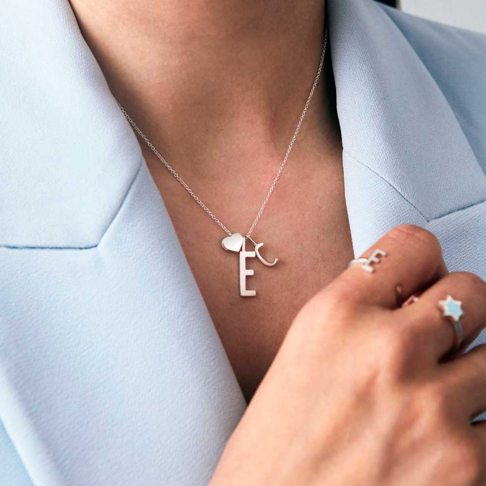 Silver Plated Initial Letter Charm - Choose Your Letter, 16mm Pendant For Necklace Or Bracelet