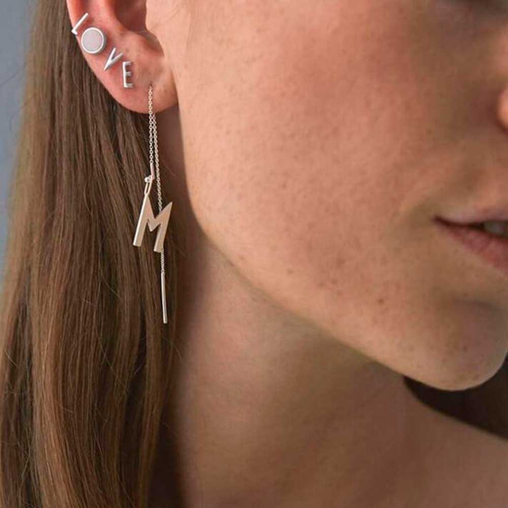 Stud Earring (Opal/18K gold-plated)