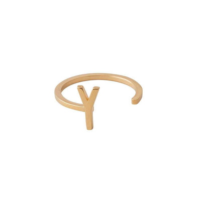 Ring A-Z (18K gold-plated)