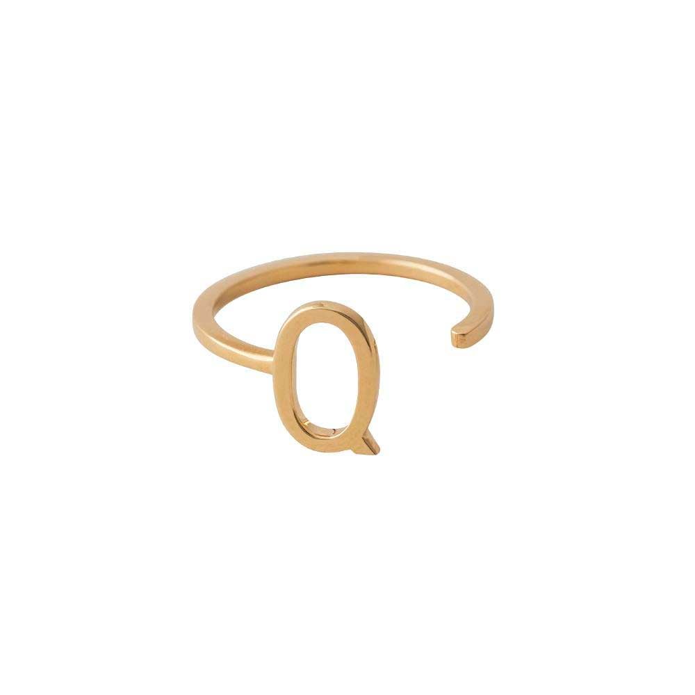 Ring A-Z (18K gold-plated)