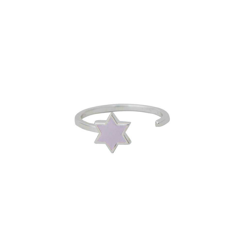 Enamel Star ring (Silver)