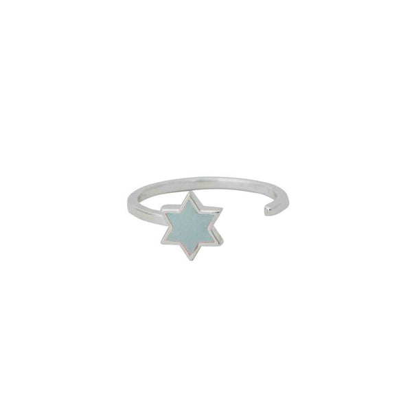 Enamel Star ring (Silver)