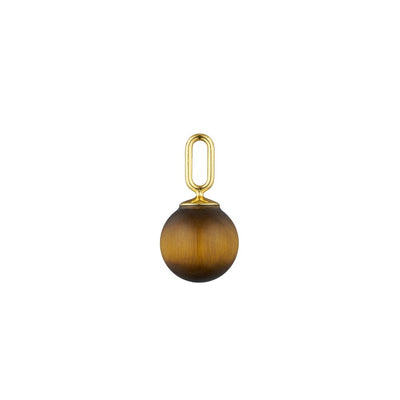 Stone Drop Charm 8mm Gold Plated