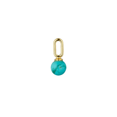 Stone Drop charm 5mm (18k Gold-plated)