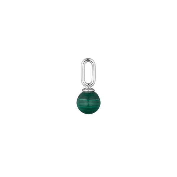 Stone Drop charm 5mm (Silver)