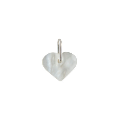 Pearl heart charm - Silver
