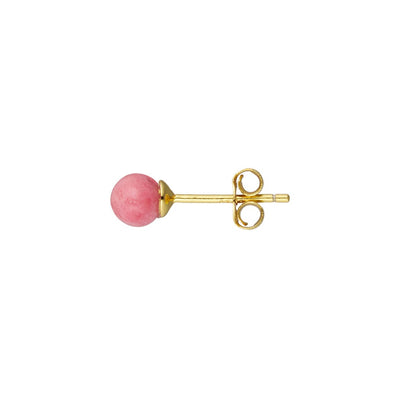 Stone Stud 5mm Gold Plated