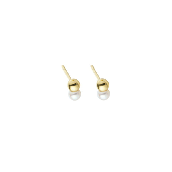 Duo Pearl Stud - Goldplated (set of 2)