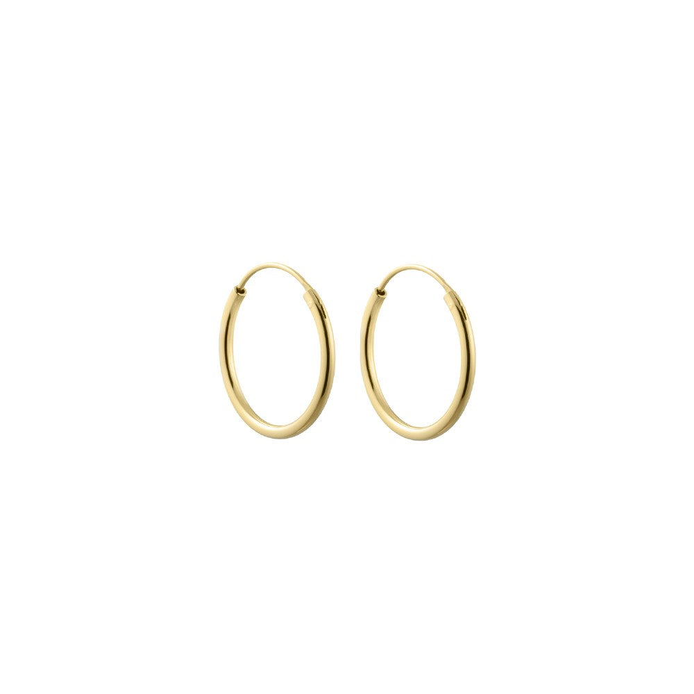 DL Hula Hoops 18mm Gold plated (set of 2 pcs)