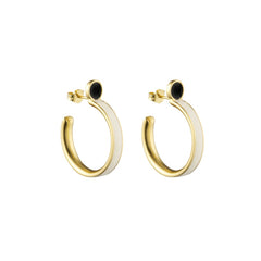 Rainbow Dot Hoops (2 pcs)