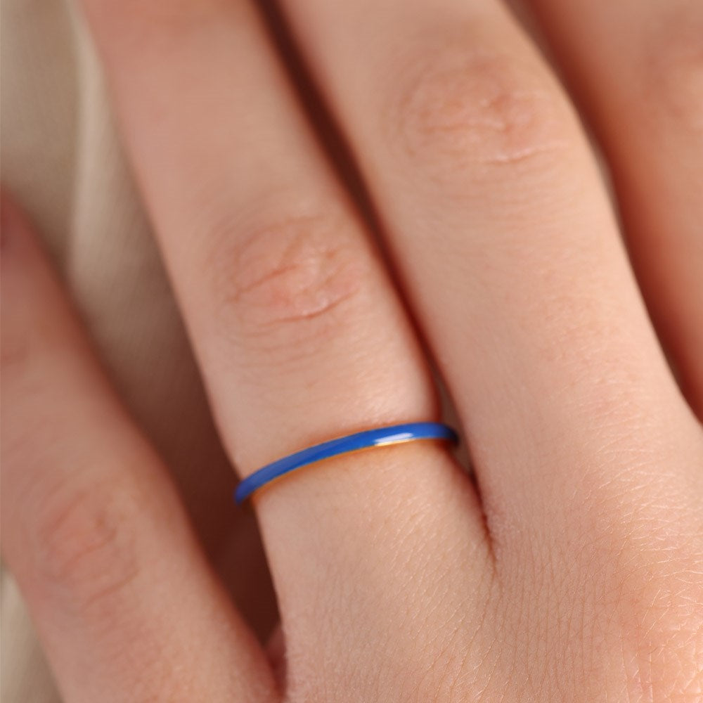Classic Stack Ring Blue