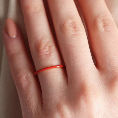 Classic Stack Ring Coral